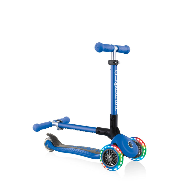 Patineta Globber Junior Con Luces Azul