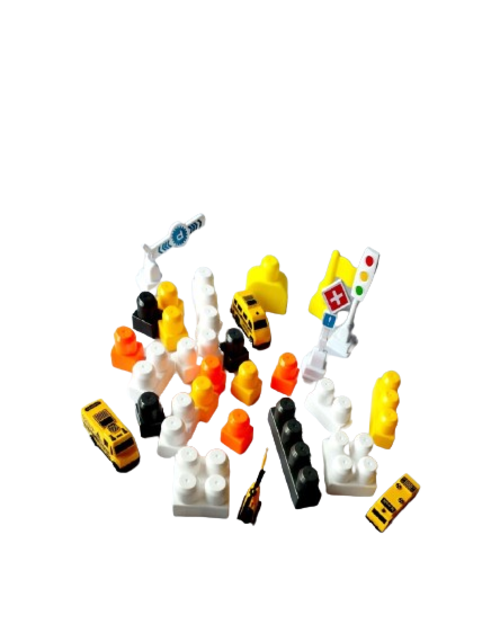 Juego Vagón Bloques Construcción 2 En 1 Niños