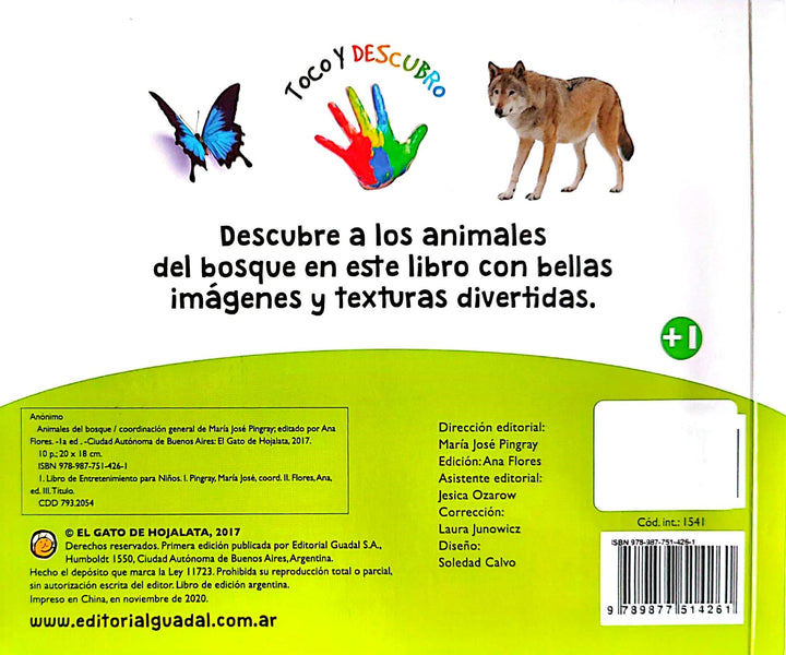 Libro Sensorial Animales Del Bosque