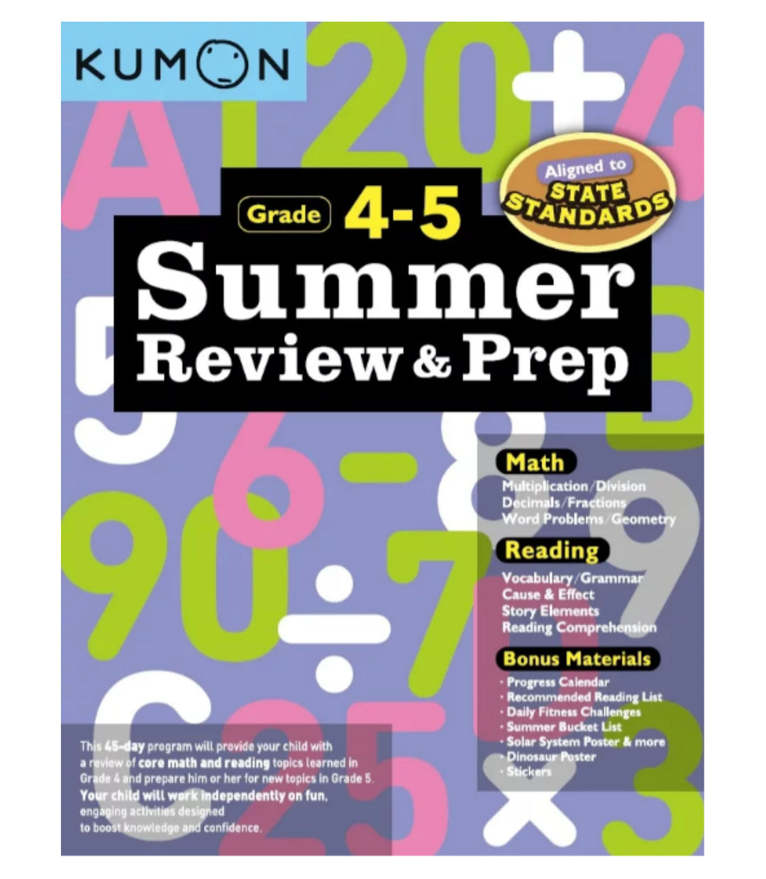 Libro Kumon Preparacion Matematicas Y Lectura Grado 4-5