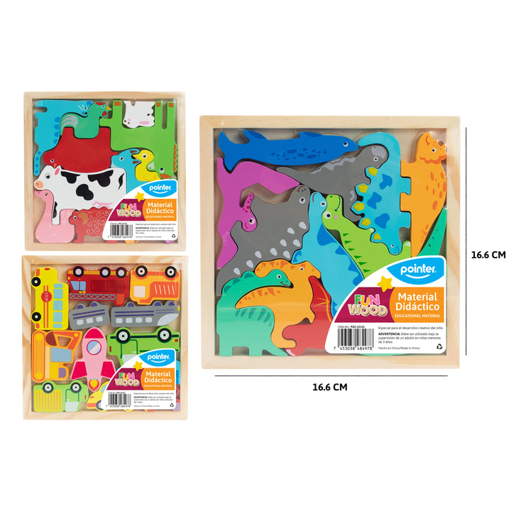 Rompecabezas De Granja Tangram De Madera