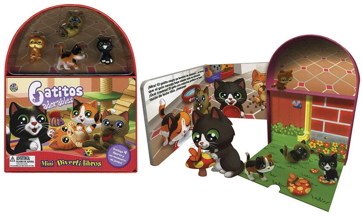 Libro y Juego 2 En 1 Animales Gatos