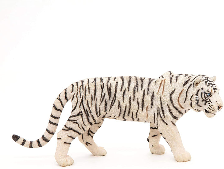 Figura Animales Tigre Blanco Pintado a Mano