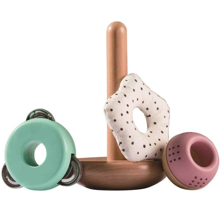 Torre Para Apilar Música En Madera