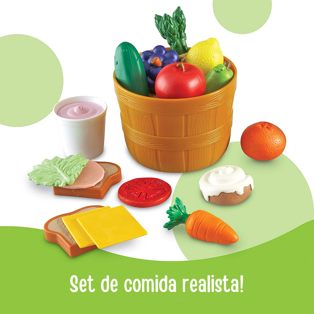 Set Didáctico De Mercado Comida Roles De Lujo Para Niños