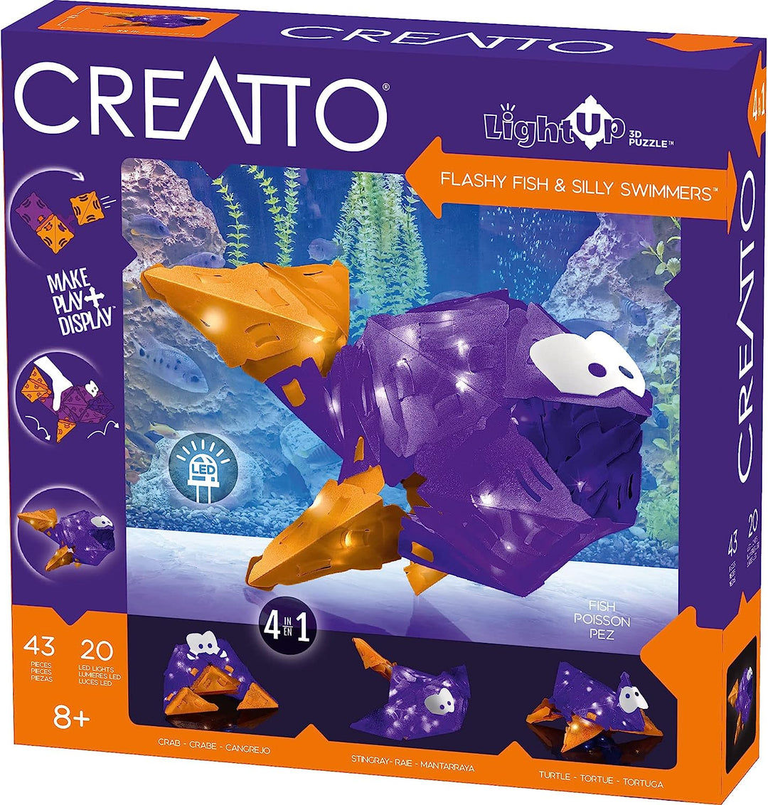 Rompecabezas 3D Peces Con Luz LED