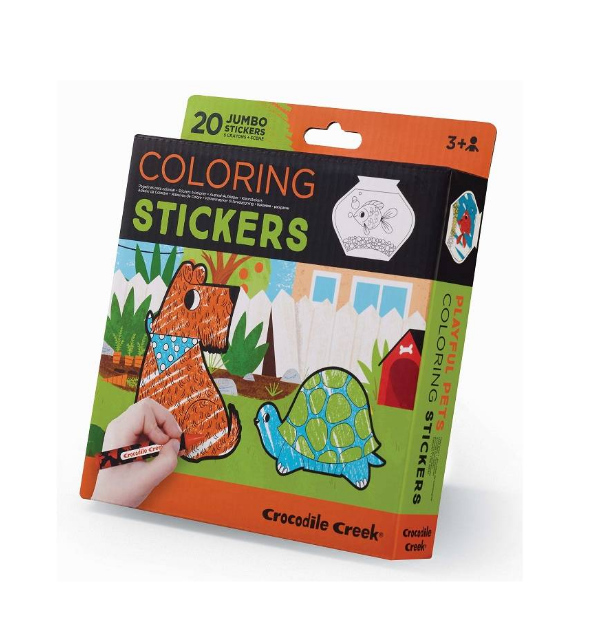Set De Arte Stickers Para Colorear Mascotas
