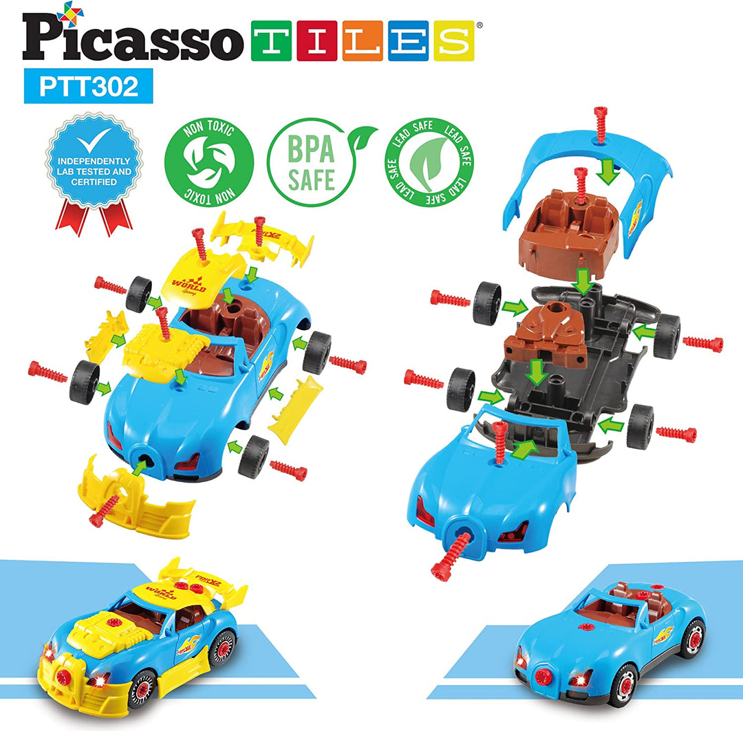 Carros Para Construir 6 En 1 Taladro Luces