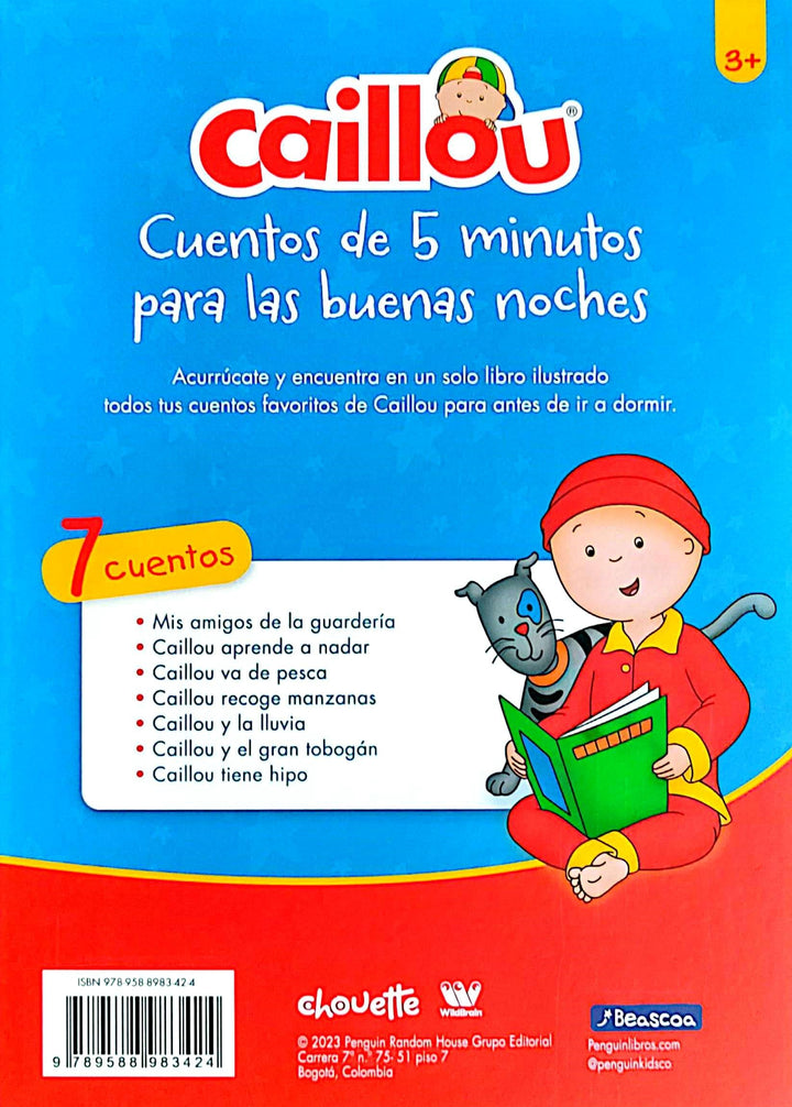 Libro Caillou Cuentos De 5 Minutos Para Las Buenas Noches