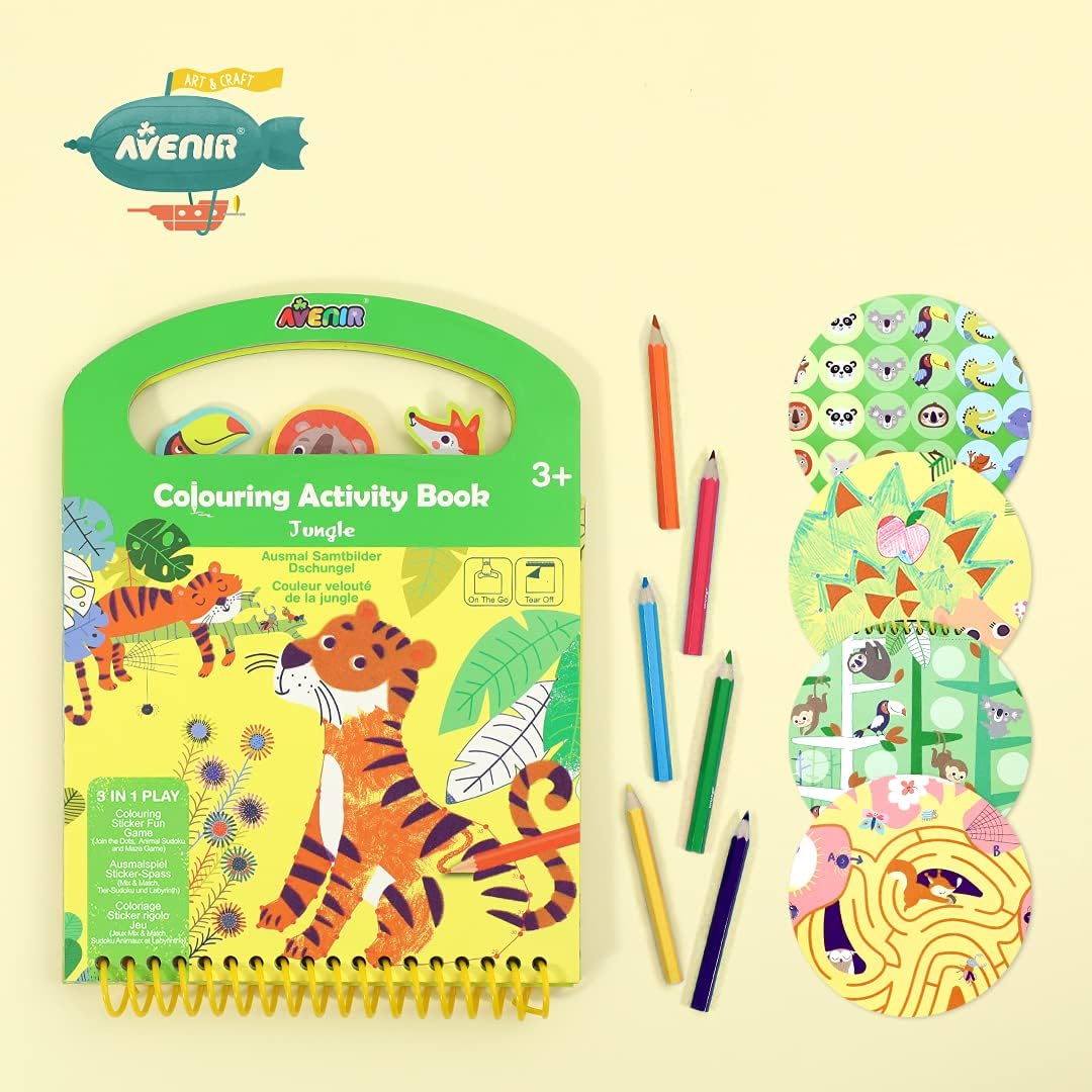 Set De Arte Libro Actividades Para Colorear La Selva