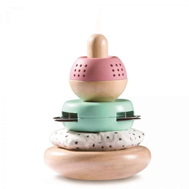 Torre Para Apilar Música En Madera