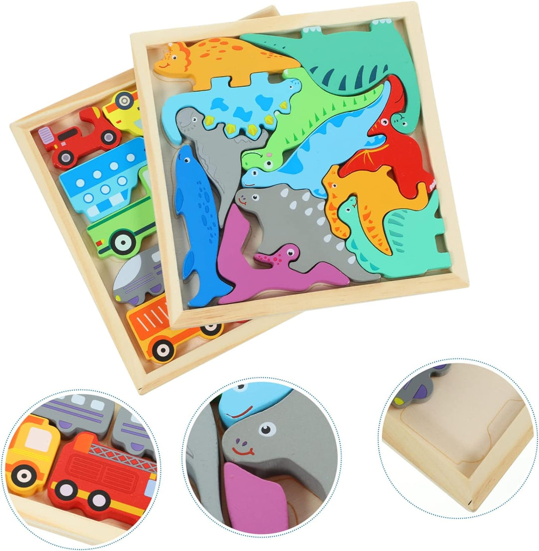 Rompecabezas De Granja Tangram De Madera