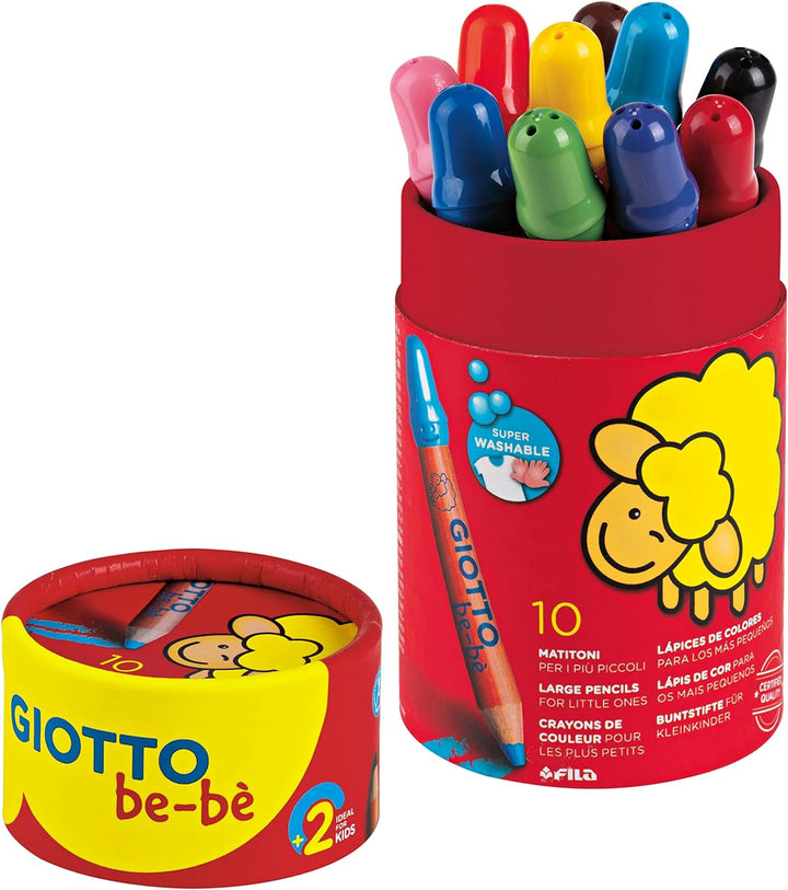 Set De 10 Colores Madera Giotto Bebe