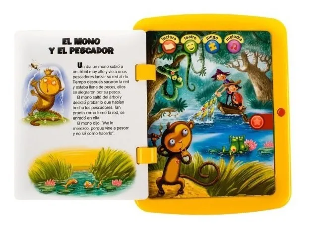 Libro Infantil Fabulas Pantalla Interactiva Y Sonidos