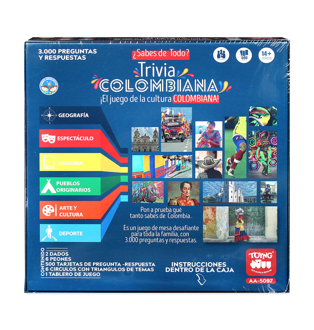 Juego De Mesa Trivia Colombiana