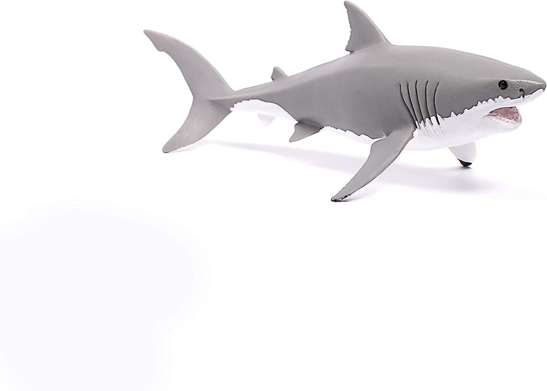 Figura Animales Tiburon Blanco Pintada A Mano