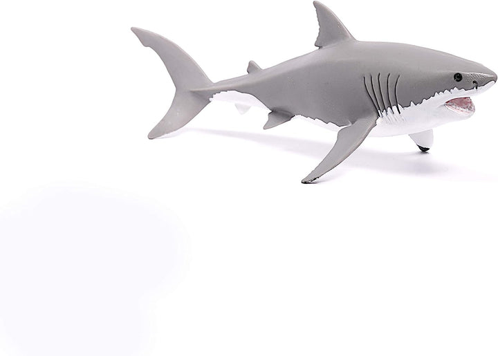 Figura Animales Tiburon Blanco Pintada A Mano