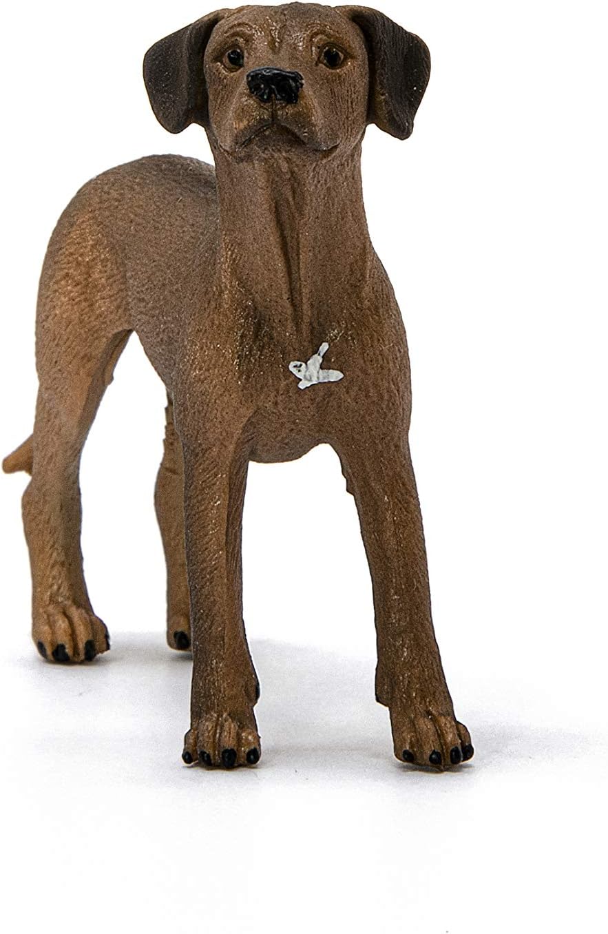 Figura Animales Perro Crestado Rodesiano Pintado A Mano