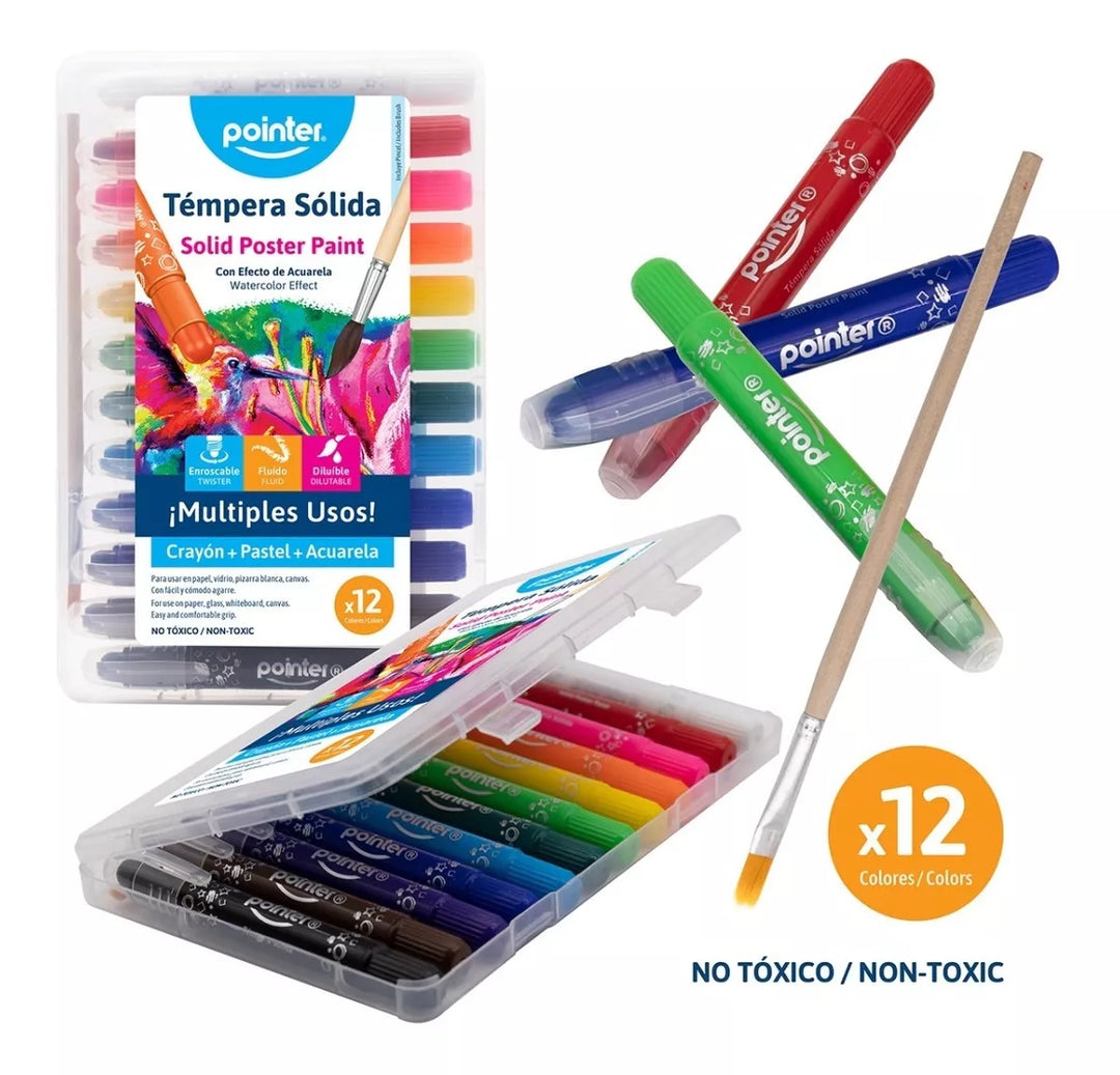 Tempera Solida Tipo Crayola Lavable