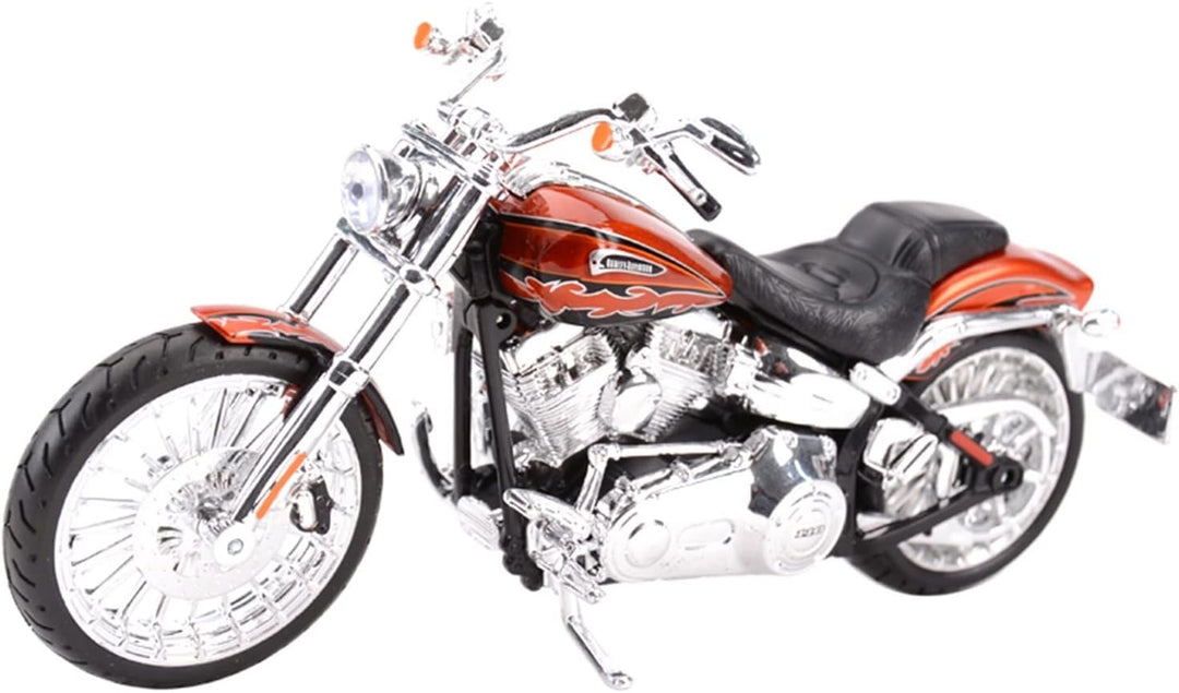 Moto A Escala 1:12 Harley Davidson Naranja Coleccionable