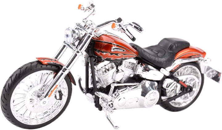 Moto A Escala 1:12 Harley Davidson Naranja Coleccionable