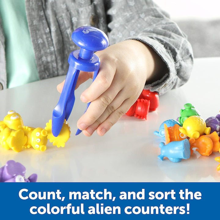 Juego  Set De Conteo Y Clasificación De Aliens Para Niños