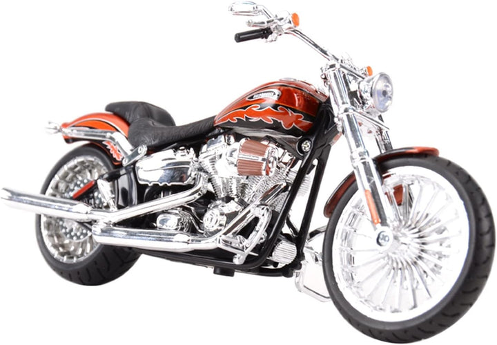 Moto A Escala 1:12 Harley Davidson Naranja Coleccionable