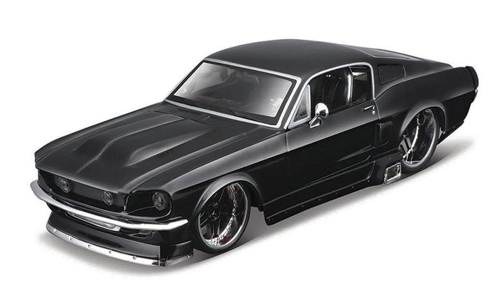 Carro A Escala 1/24 Ford Mustang 1967 Negro Para Armar Colección