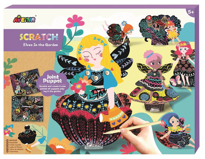 Set De Arte Marionetas Para Raspar Hadas De Jardin