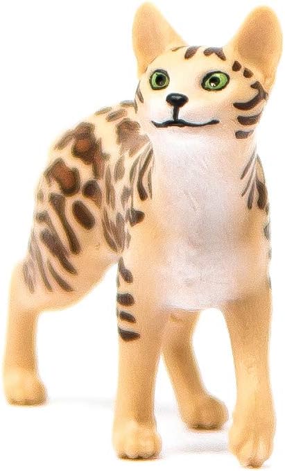 Figura Animales Gato De Bengala Pintado A Mano