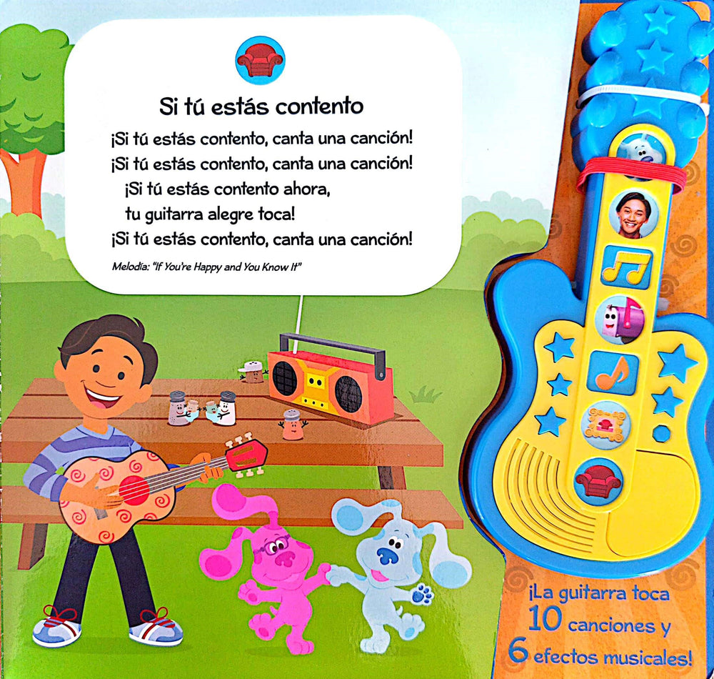 Libro 2 en 1 Toca Y Canta Con Blue Guitarra Interactiva