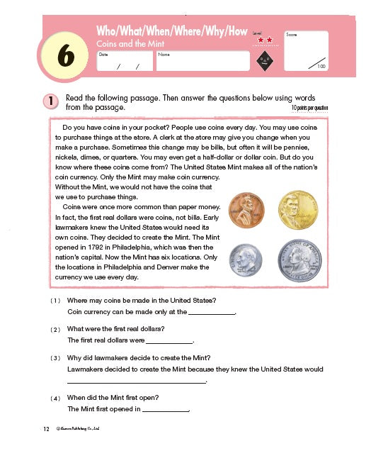 Libro Kumon Lectura Cuarto Grado En Ingles