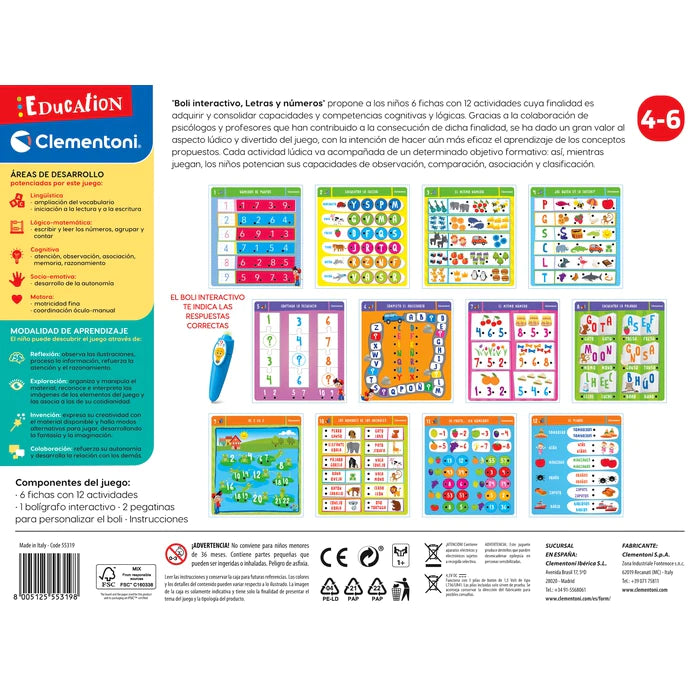 Libro Interactivo Lápiz Mágico Letras Y Números Para Niños
