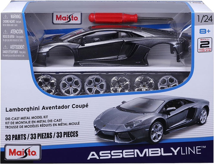Carro A Escala 1/24 Lamborghini Aventador Lp700-4 Para Armar