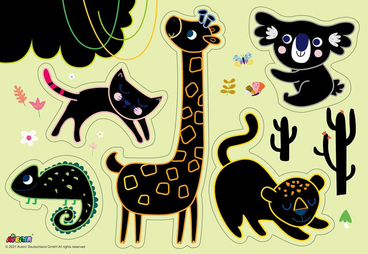 Set De Arte y Manualidades Para Raspar Animales Lv1