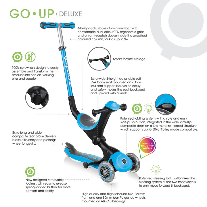 Patineta 3 en 1 Go Up Deluxe Rosa