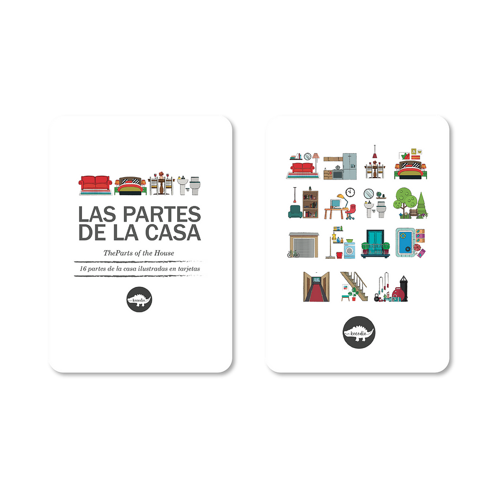 Flash Cards Kocodio Las Partes de la Casa