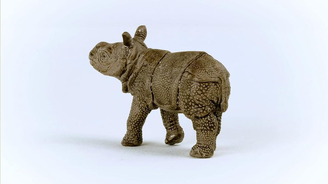 Figura Animales Cría Rinoceronte Pintado A Mano