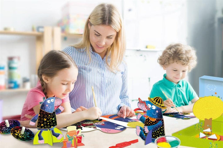 Set De Arte Y Manualidades Animales Para Raspar