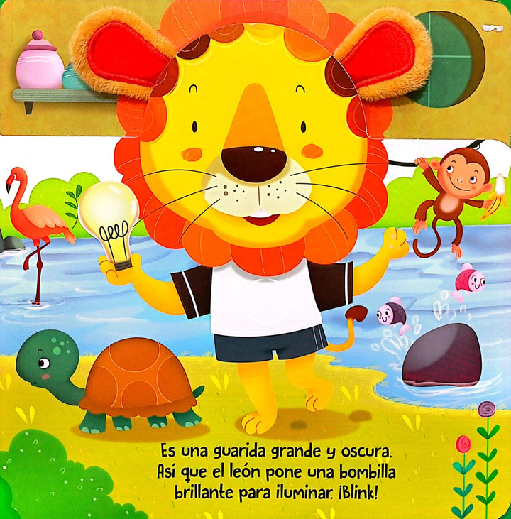 Libro Sensorial Pequeño Leon Con Orejas De Peluche