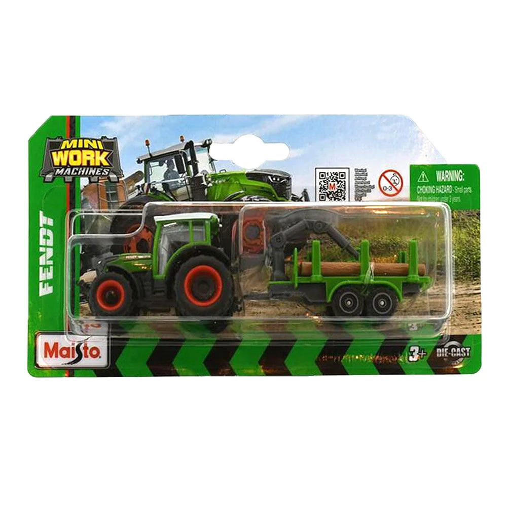 Tractor Y Carretilla A Escala Massey Ferguson Verde