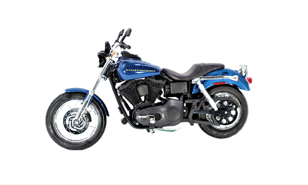 Moto Coleccionable Harley Davidson Azul Escala 1:12