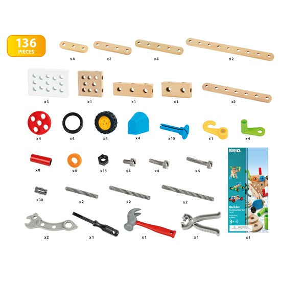 Juego De Construcción En Madera 136 Piezas