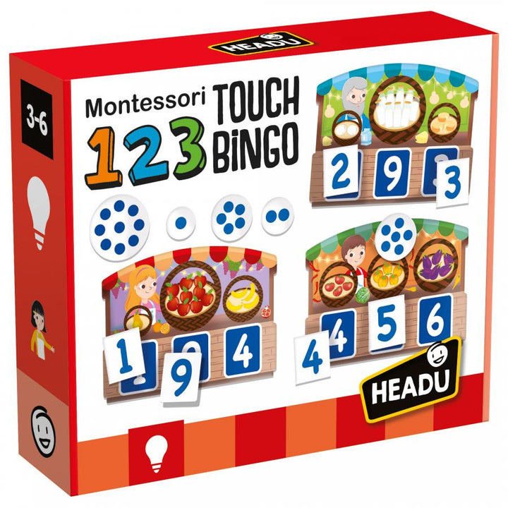 Juego Montessori Bingo Tactil De Numeros