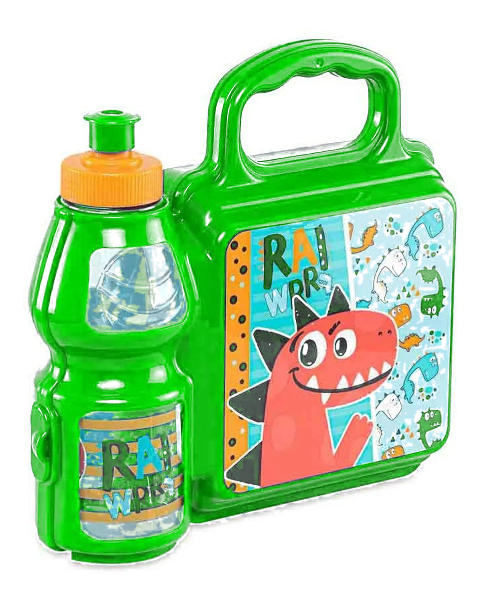 Lonchera Con Termo dinosaurio para colegio niños