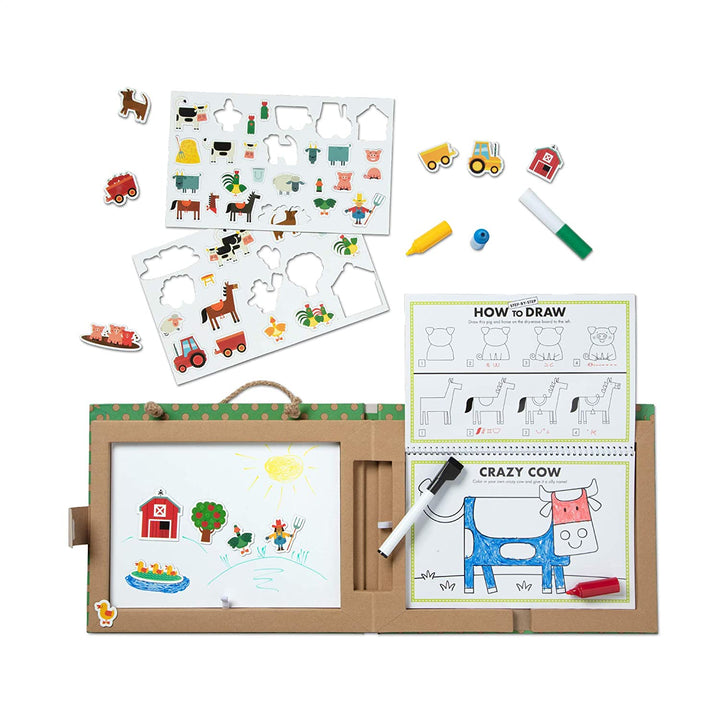 Juega, Crea y Dibuja Imanes Reutilizables de Granja