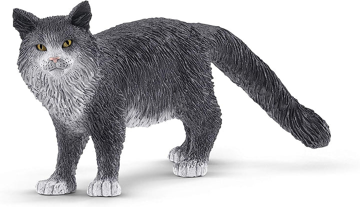 Figura Animales Gato Maine Coon Pintado A Mano
