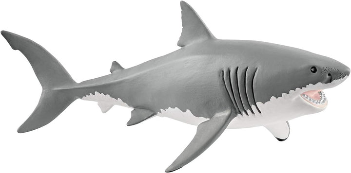 Figura Animales Tiburon Blanco Pintada A Mano