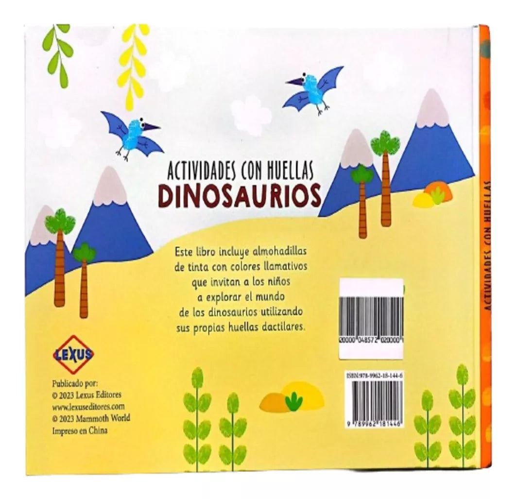 Libro Actividades Con Huellitas Dinosaurios