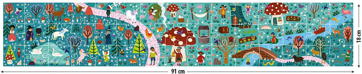 Rompecabezas Mundo Fantastico Con Stickers Reutilizables